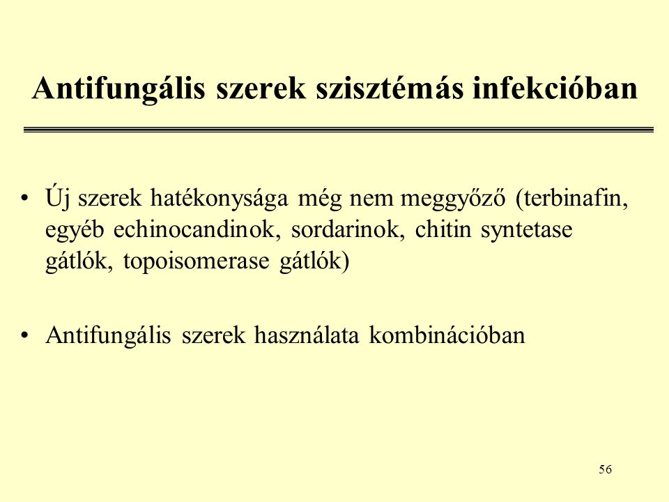 Antifungális szerek szisztémás infekcióban