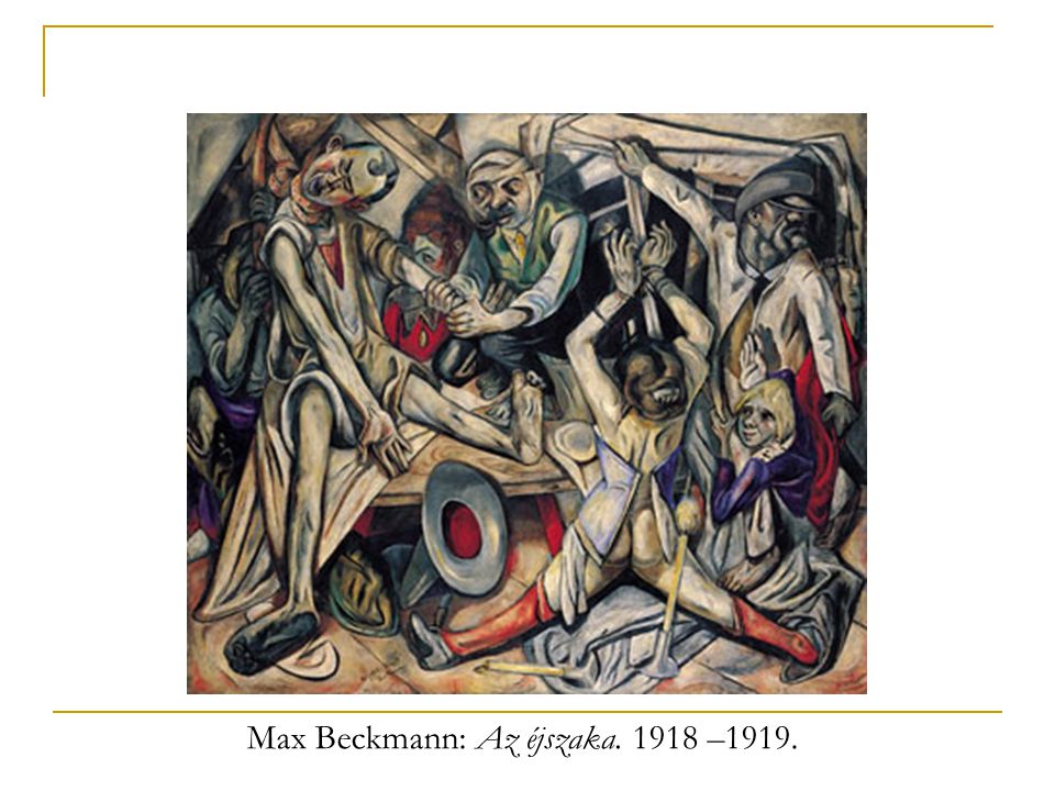 Max Beckmann: Az éjszaka –1919.