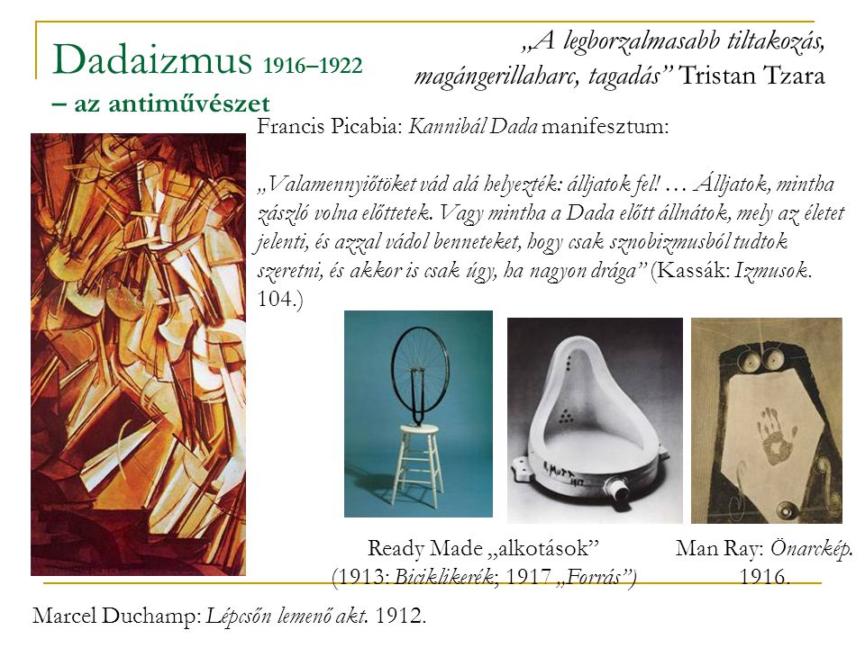 Dadaizmus 1916–1922 – az antiművészet