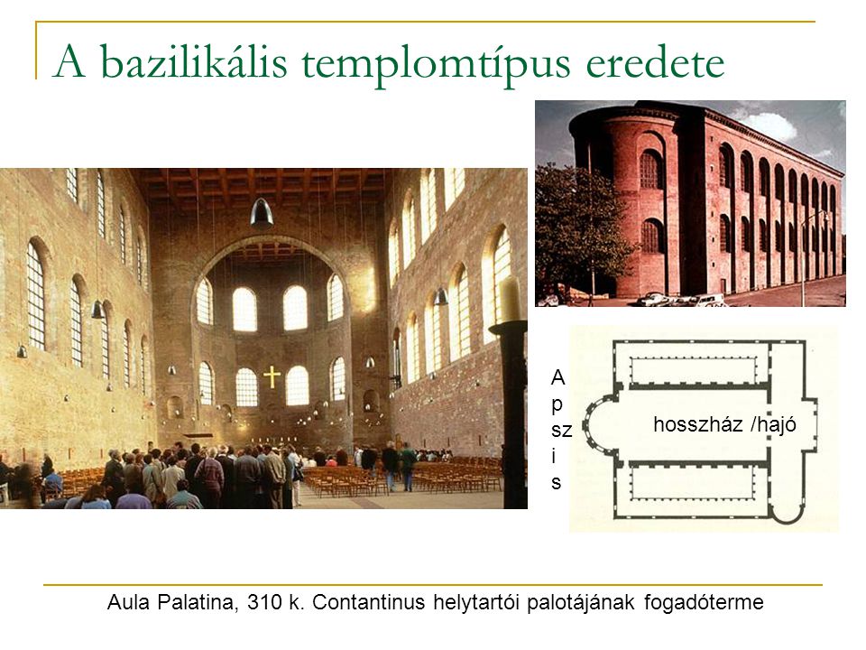 A bazilikális templomtípus eredete