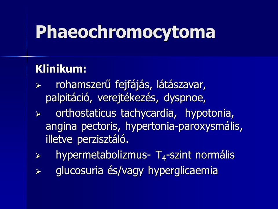 Phaeochromocytoma Klinikum: