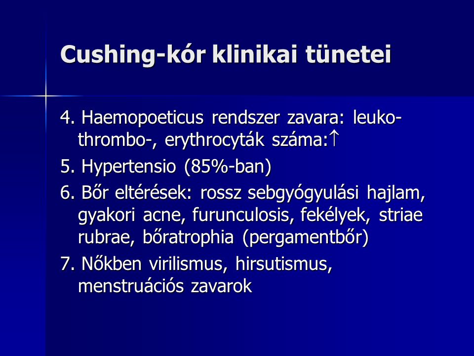 Cushing-kór klinikai tünetei