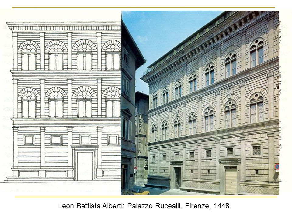 Leon Battista Alberti: Palazzo Rucealli. Firenze, 1448.