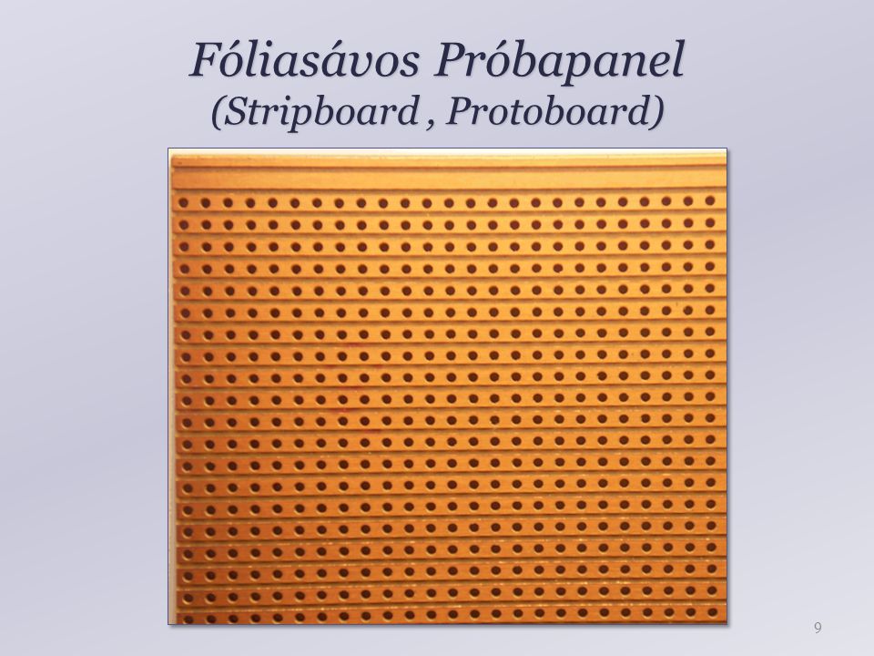 Fóliasávos Próbapanel (Stripboard , Protoboard)