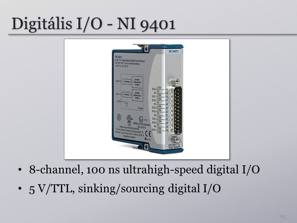 Digitális I/O - NI channel, 100 ns ultrahigh-speed digital I/O