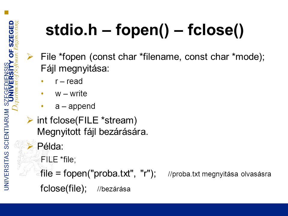 stdio.h – fopen() – fclose()