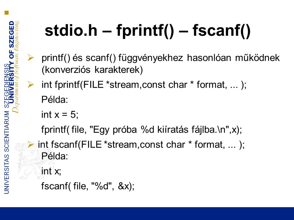 stdio.h – fprintf() – fscanf()