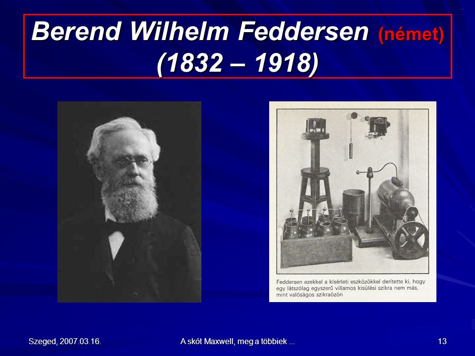 Berend Wilhelm Feddersen (német) (1832 – 1918)
