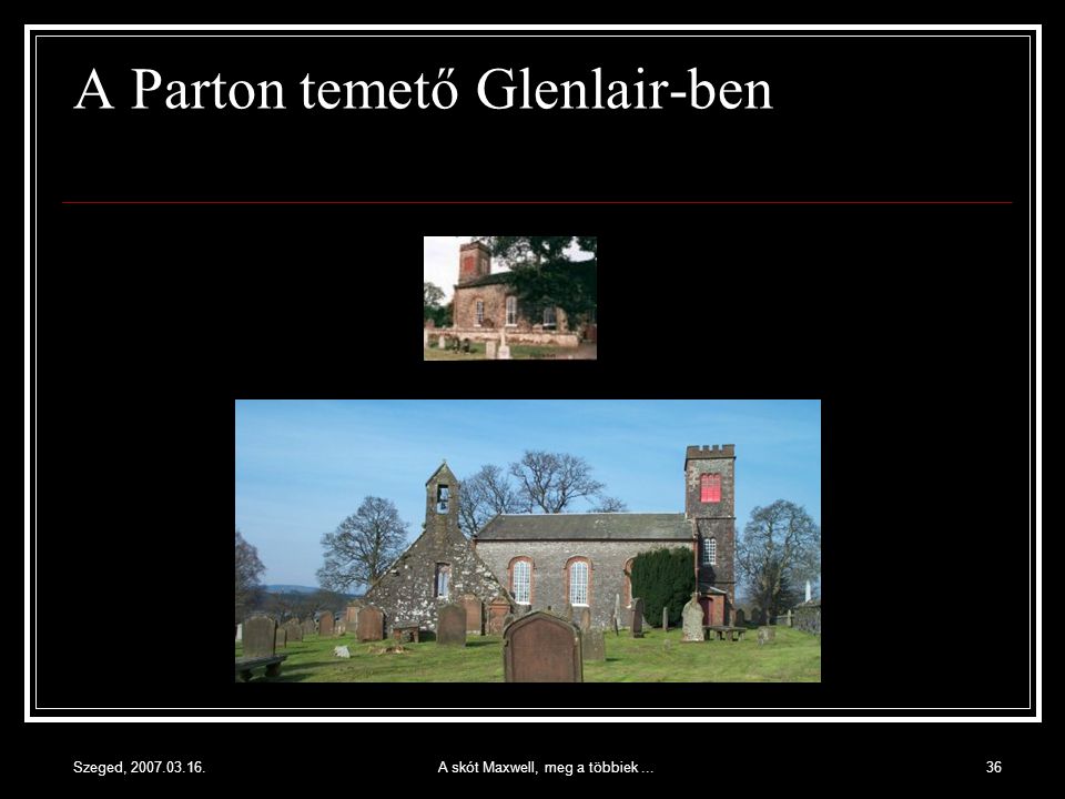 A Parton temető Glenlair-ben