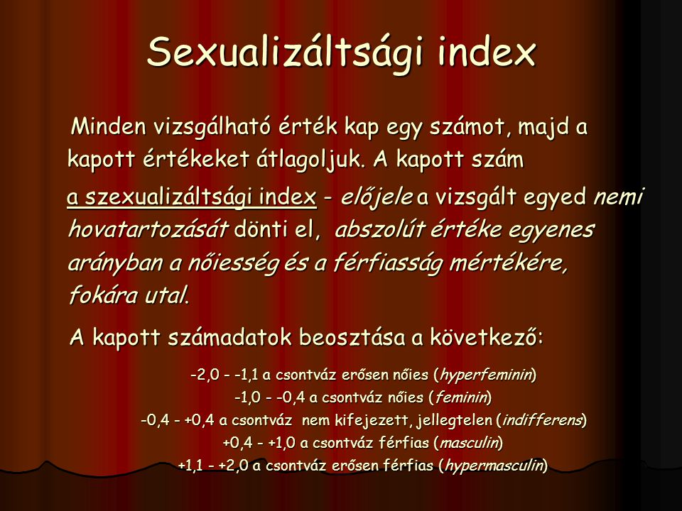 Sexualizáltsági index