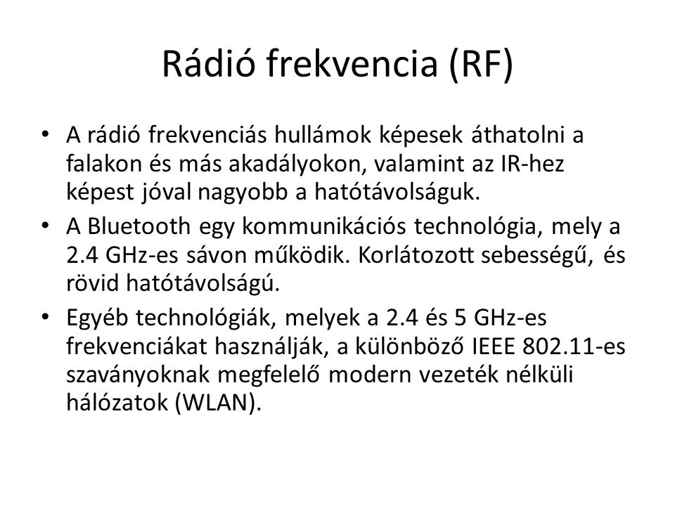 Rádió frekvencia (RF)