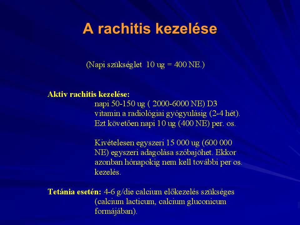 A rachitis kezelése