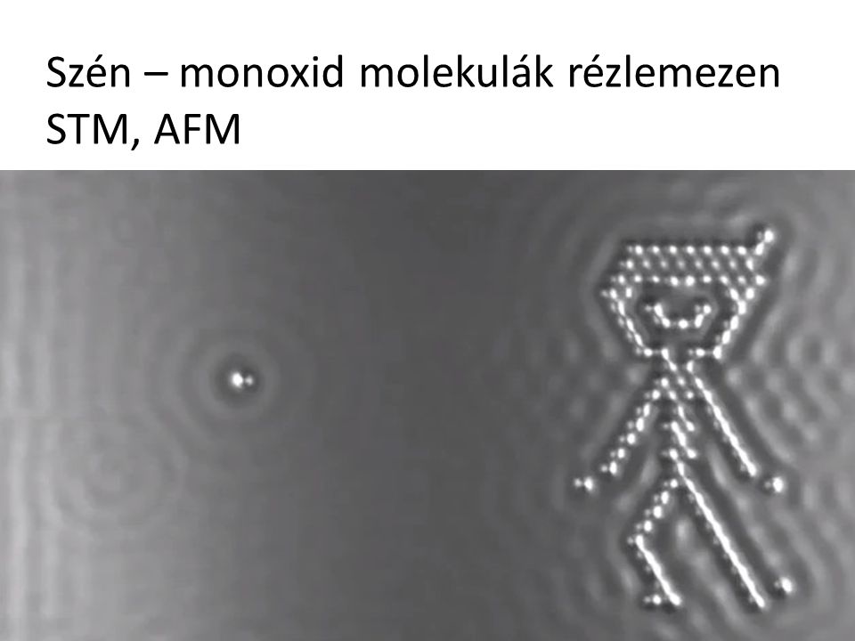 Szén – monoxid molekulák rézlemezen