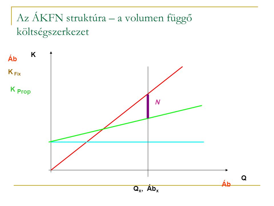 Az ÁKFN struktúra – a volumen függő költségszerkezet