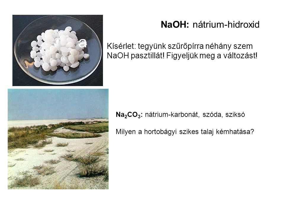 NaOH: nátrium-hidroxid