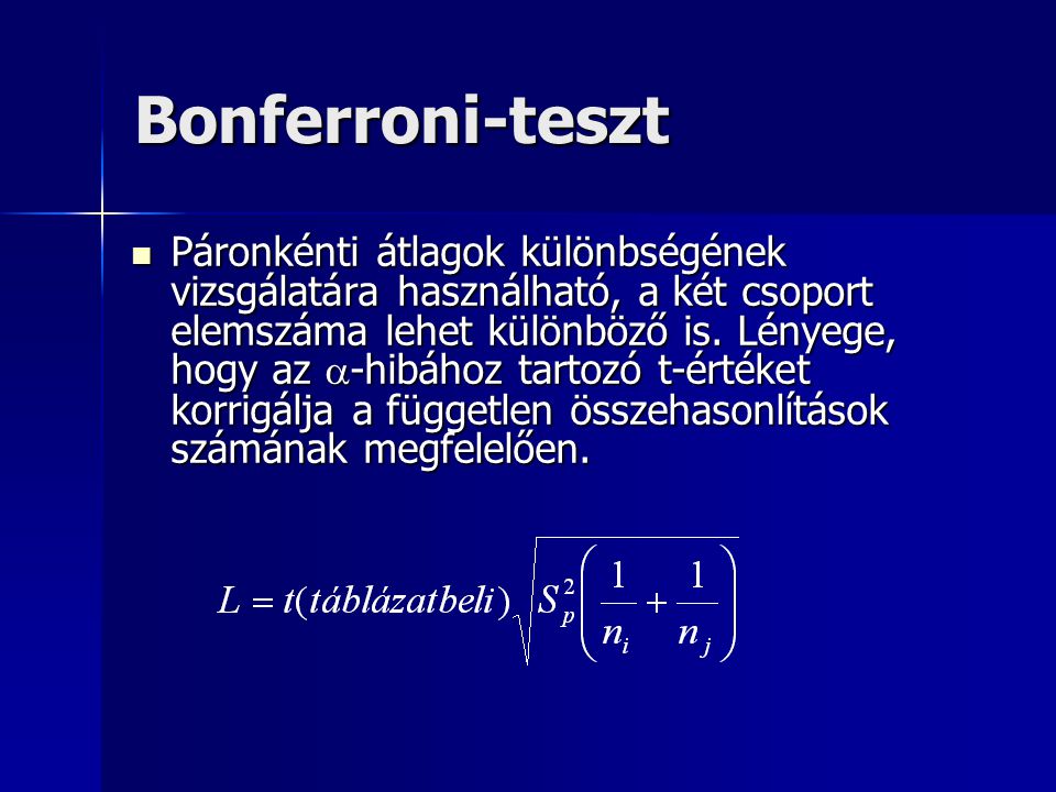 Bonferroni-teszt
