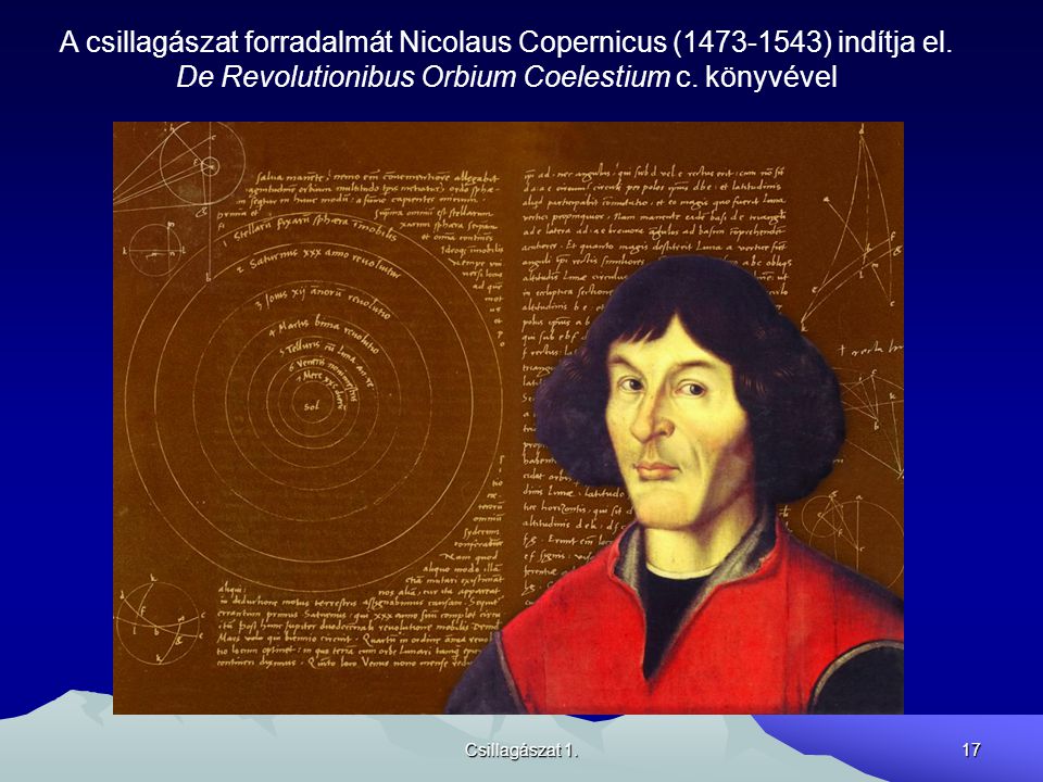 A csillagászat forradalmát Nicolaus Copernicus ( ) indítja el.