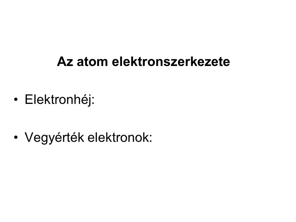 Az atom elektronszerkezete