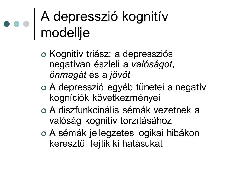 A depresszió kognitív modellje