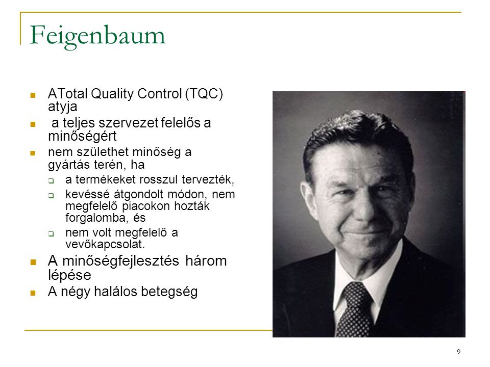Feigenbaum A minőségfejlesztés három lépése