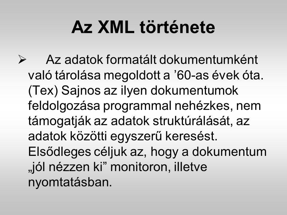 Az XML története