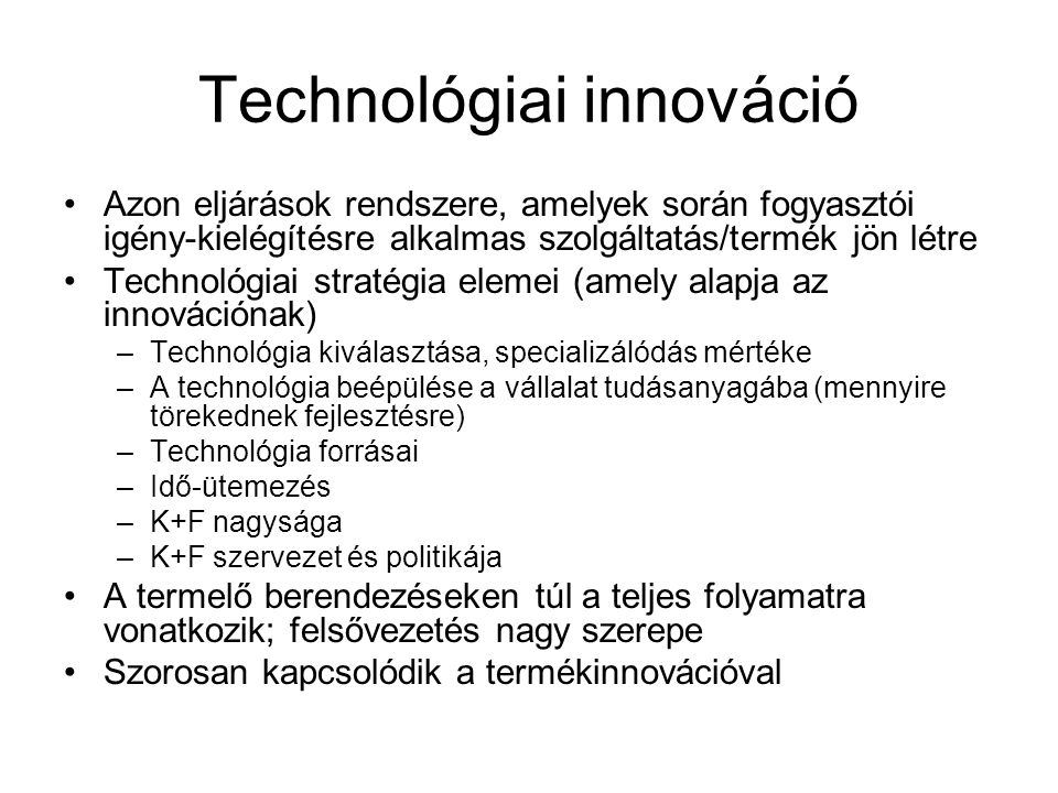 Technológiai innováció