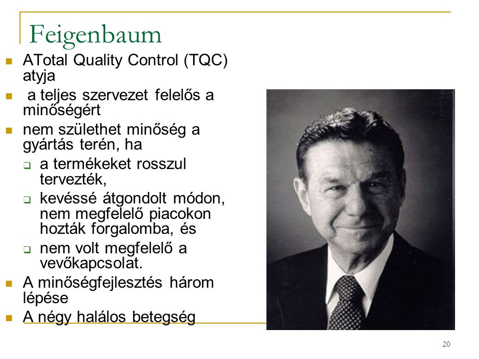 Feigenbaum ATotal Quality Control (TQC) atyja