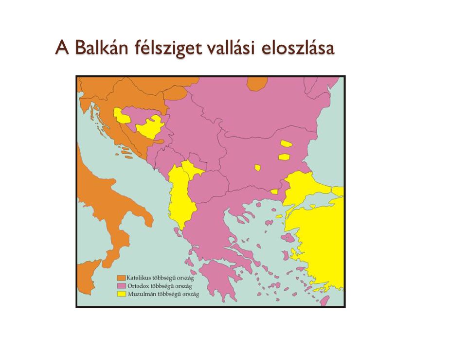 A Balkán félsziget vallási eloszlása