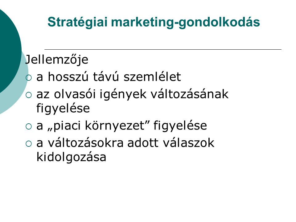 Stratégiai marketing-gondolkodás