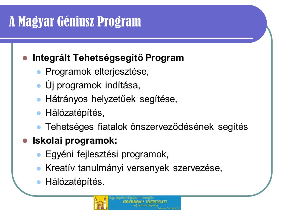 A Magyar Géniusz Program