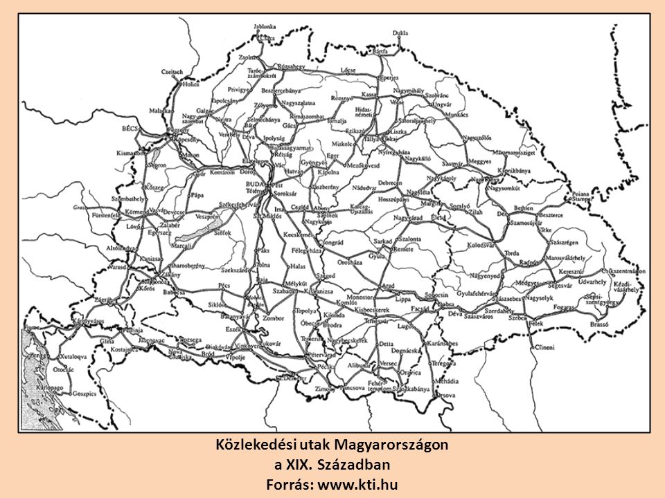 Közlekedési utak Magyarországon a XIX. Században