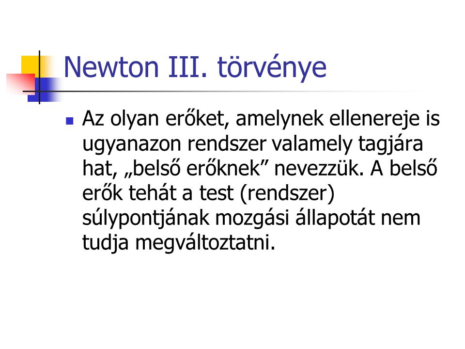 Newton III. törvénye