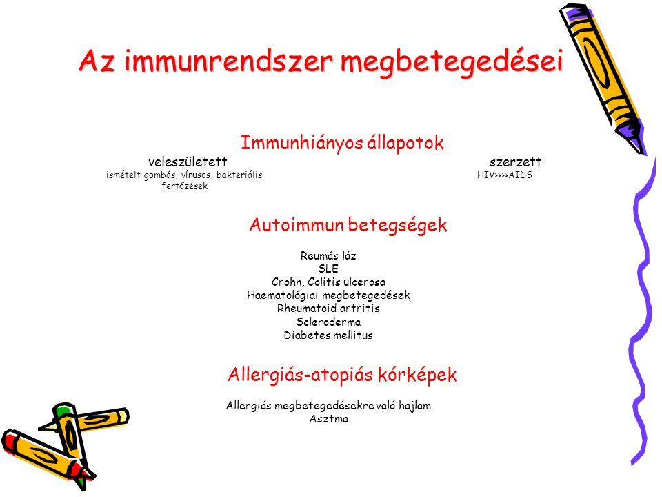 Az immunrendszer megbetegedései