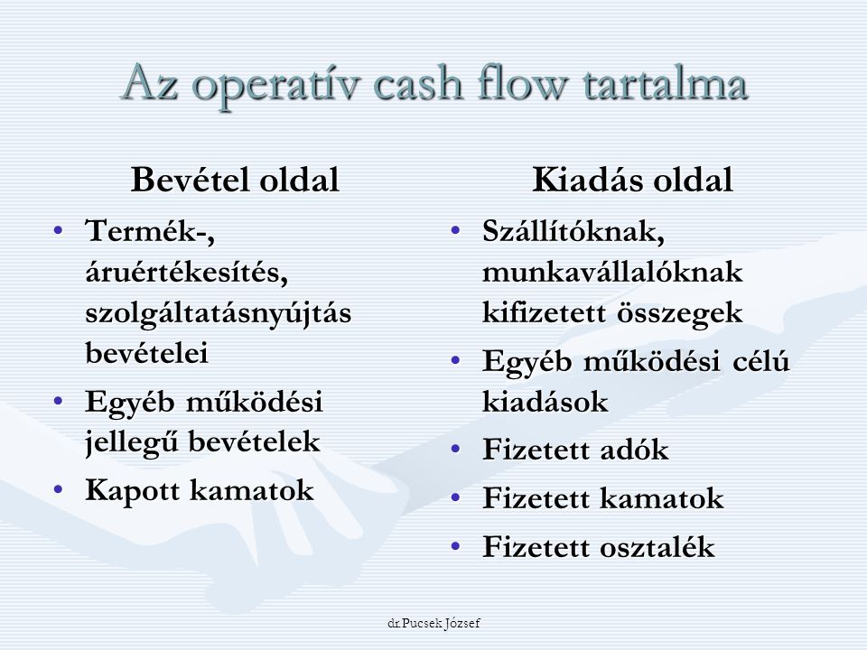 Az operatív cash flow tartalma