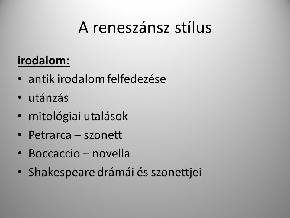 A Renesz Nsz Ppt Let Lteni