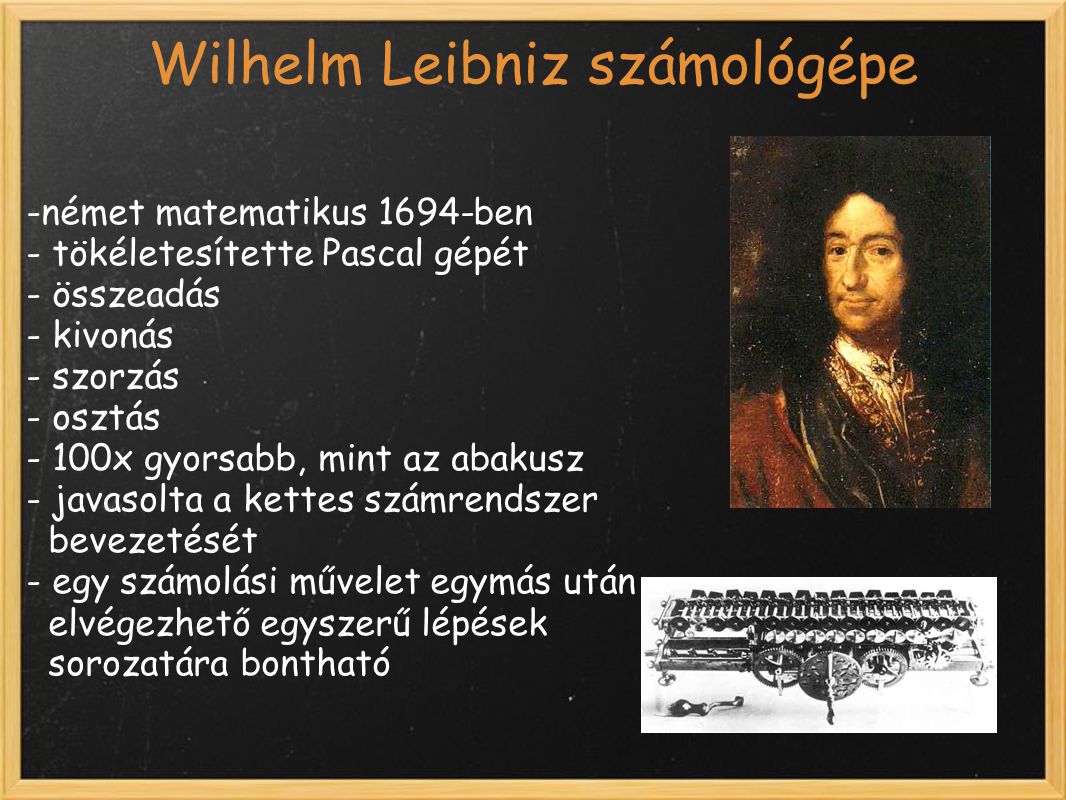 Wilhelm Leibniz számológépe