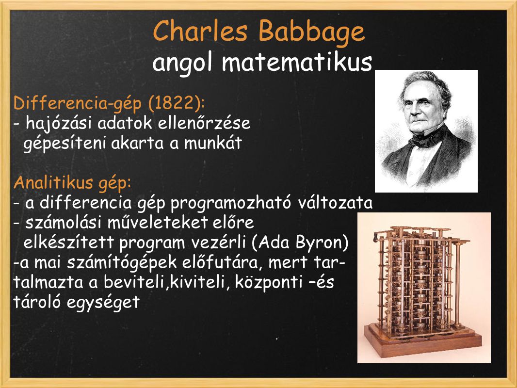 Charles Babbage angol matematikus