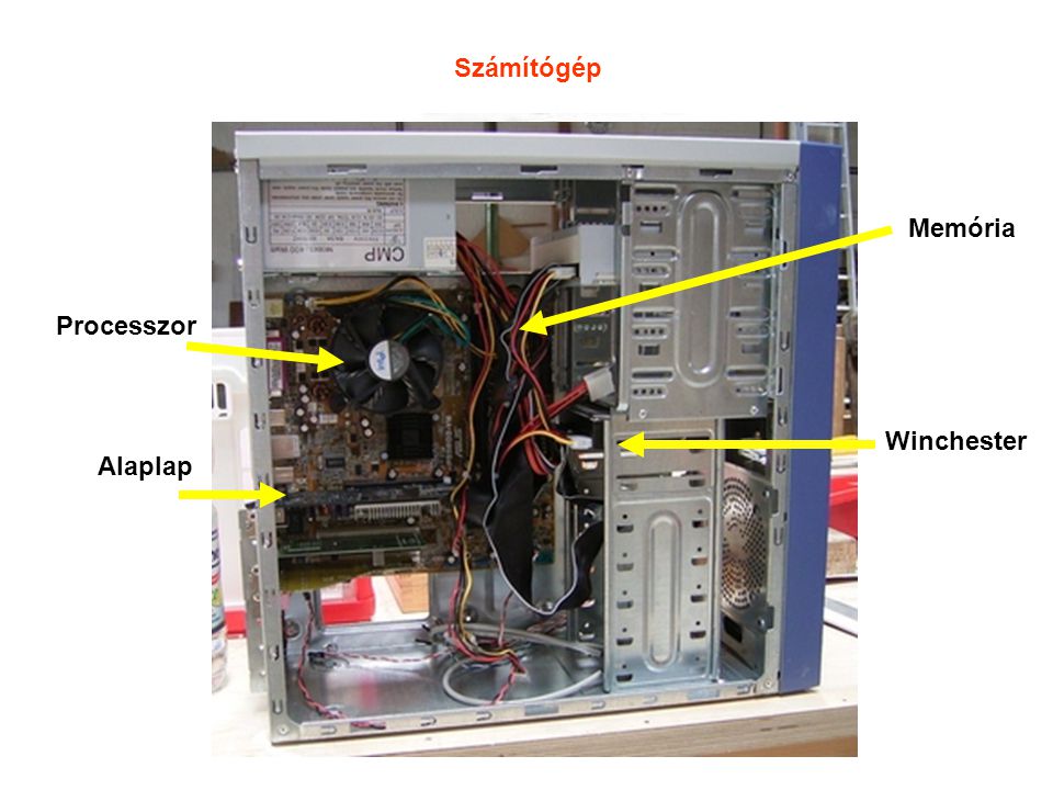 Számítógép Memória Processzor Winchester Alaplap