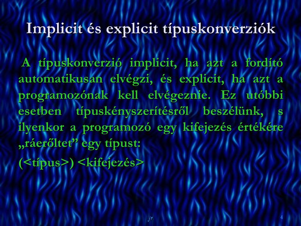 Implicit és explicit típuskonverziók