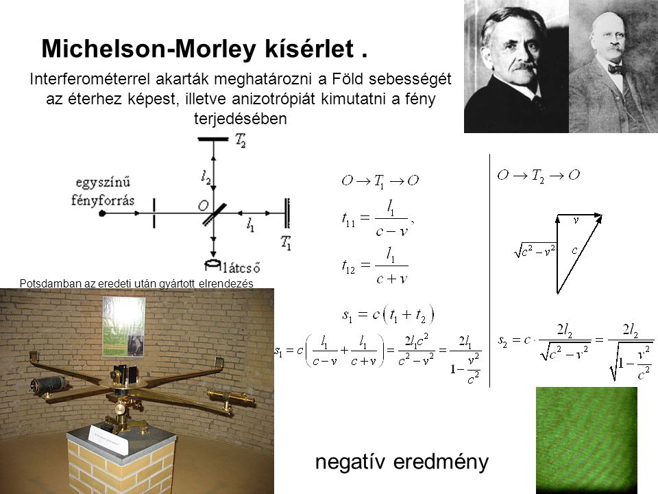 Michelson-Morley kísérlet .