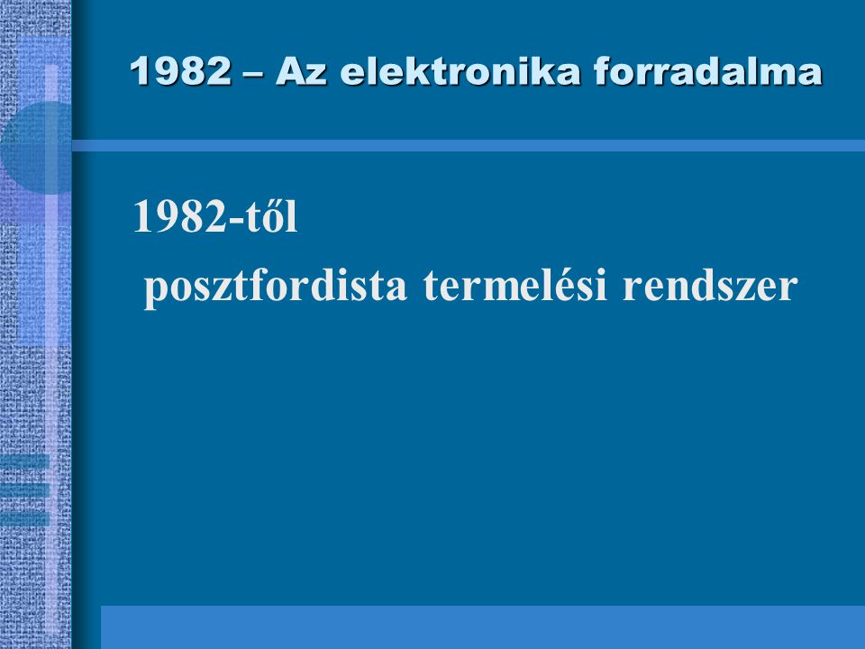1982 – Az elektronika forradalma