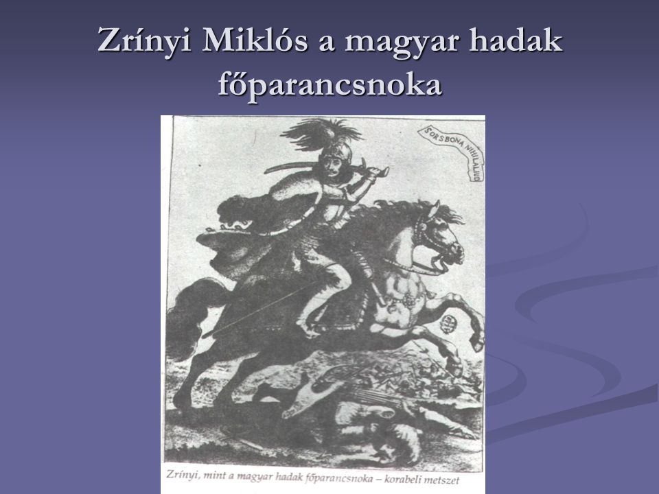 Zrínyi Miklós a magyar hadak főparancsnoka