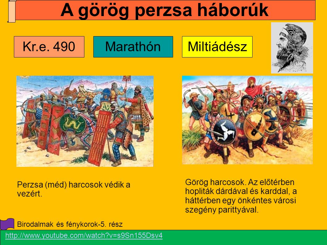 A görög perzsa háborúk Kr.e. 490 Marathón Miltiádész