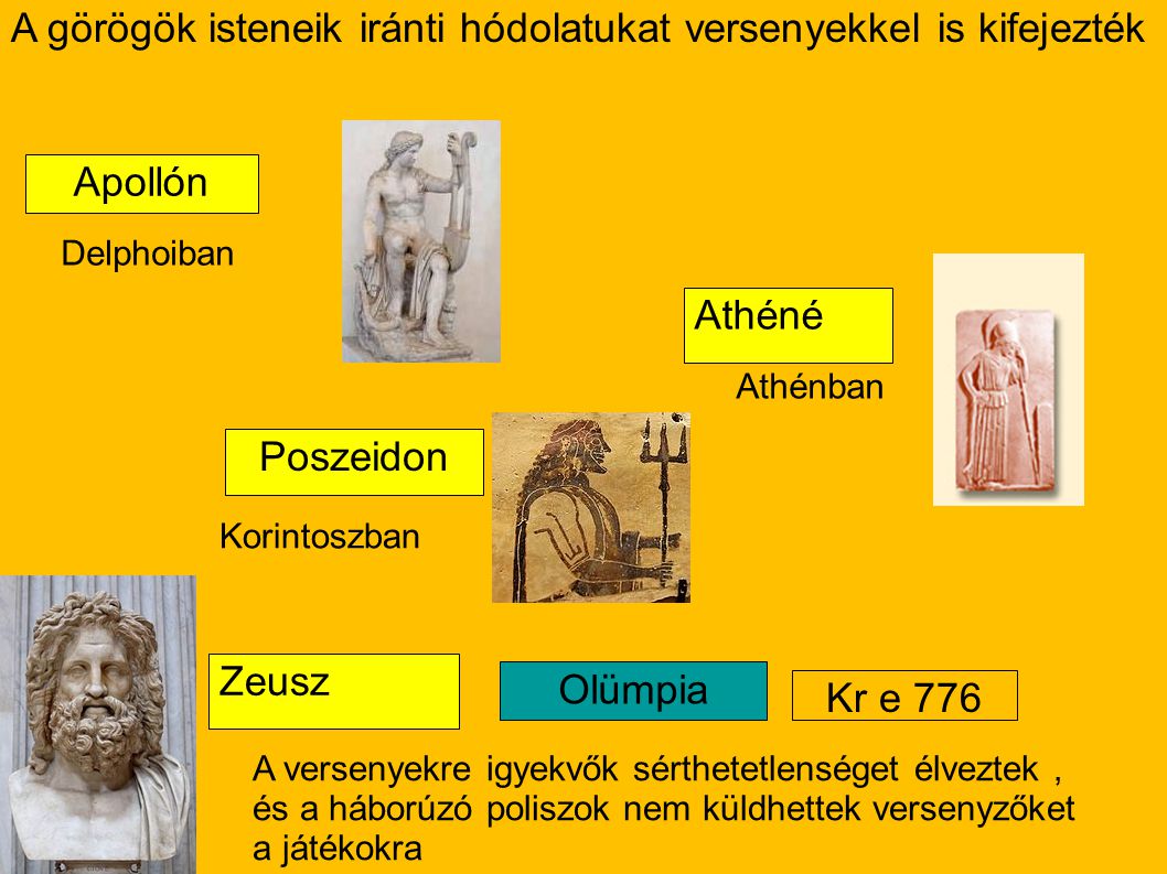 A görögök isteneik iránti hódolatukat versenyekkel is kifejezték