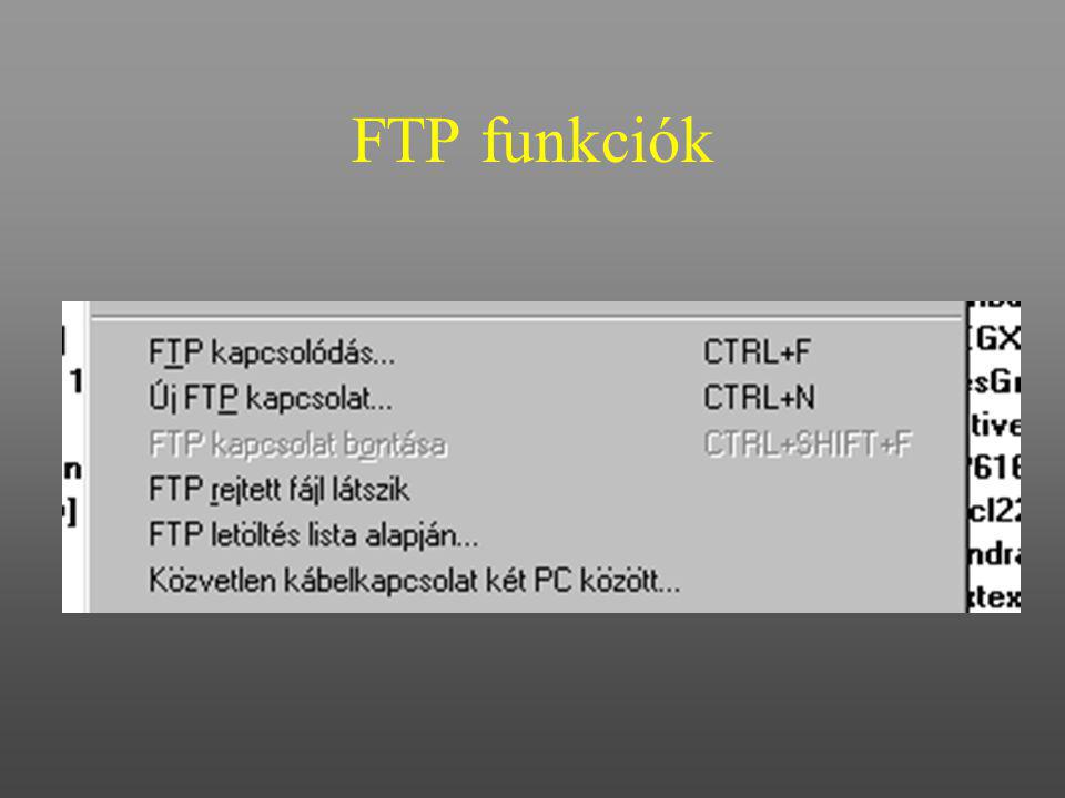 FTP funkciók