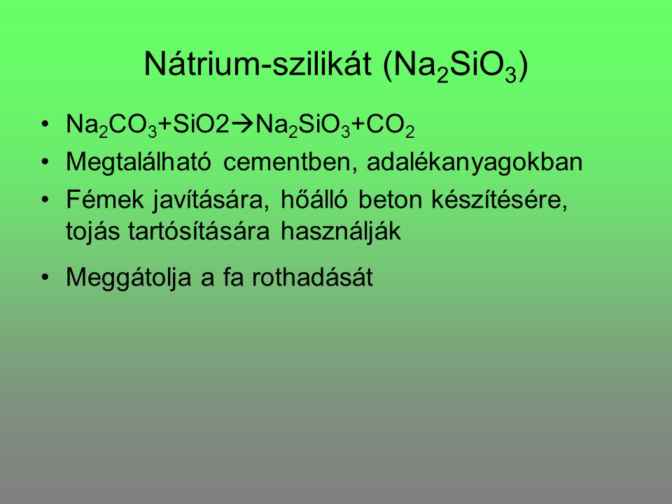 Nátrium-szilikát (Na2SiO3)
