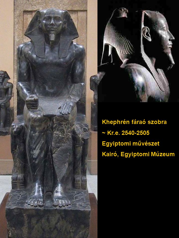 Khephrén fáraó szobra ~ Kr.e Egyiptomi művészet Kairó, Egyiptomi Múzeum