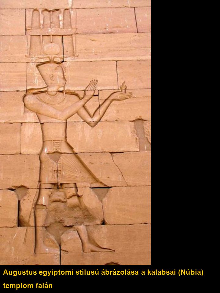 Augustus egyiptomi stílusú ábrázolása a kalabsai (Núbia)