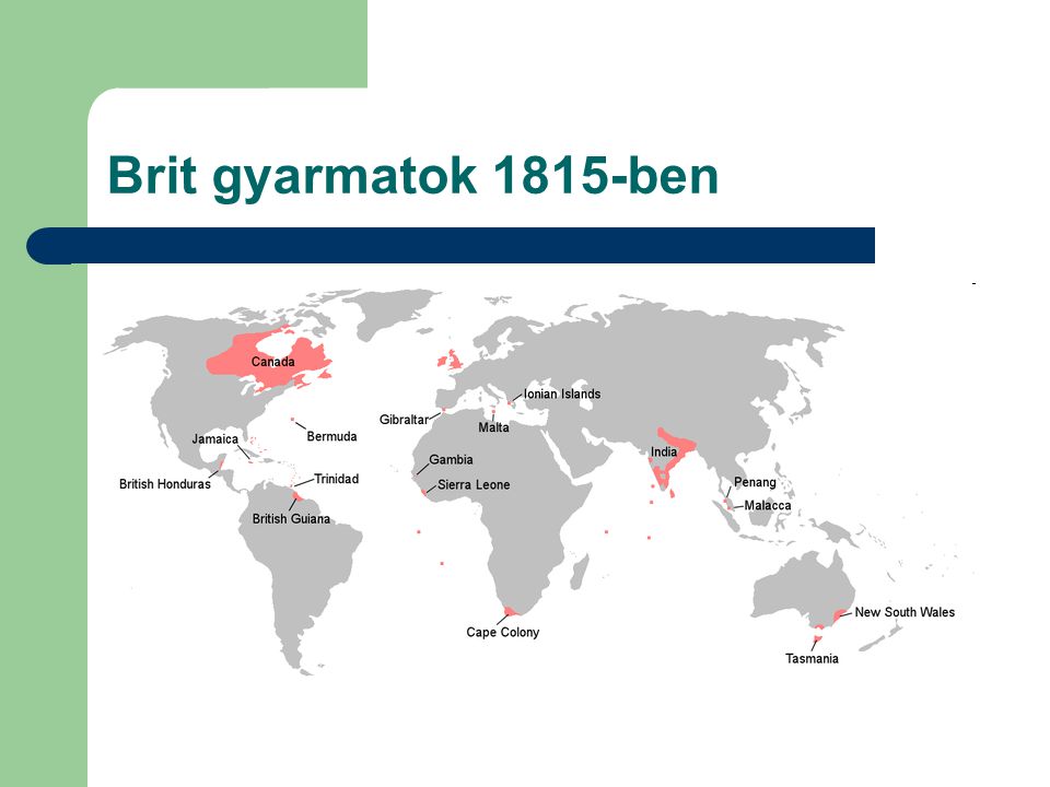 Brit gyarmatok 1815-ben