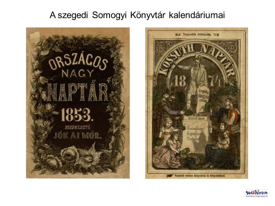 A szegedi Somogyi Könyvtár kalendáriumai